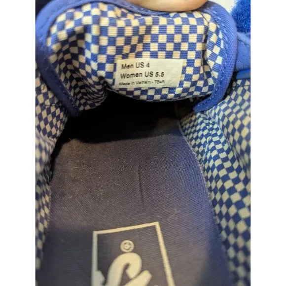 Vans Women's 5.5 Purple Velcro Canvas Sneakers Low-Top Shoes, Casual Skate - Picture 6 of 6